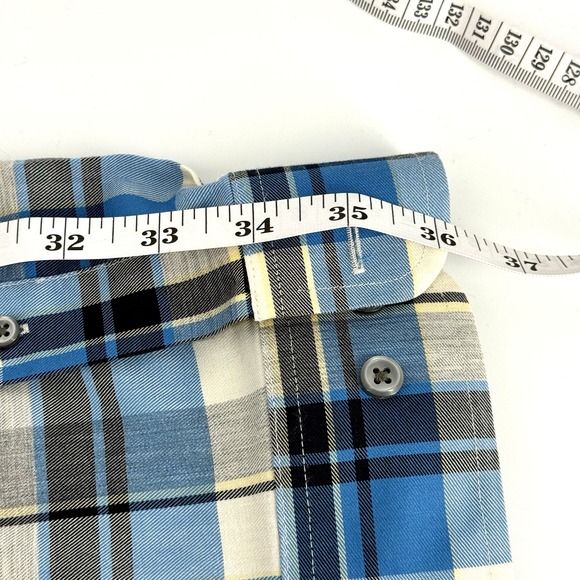 L.L. Bean Mens L Wrinkle Free Traditional Fit Button Dn Shirt Blue Plaid Classic - Picture 7 of 8